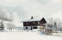 Chalet in winter