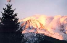 View on Mont-Blanc from the chalet